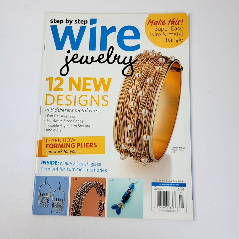 Step by Step Wire Jewelry Magazine Aug-Sept 2014 12 Designs DIY Craft